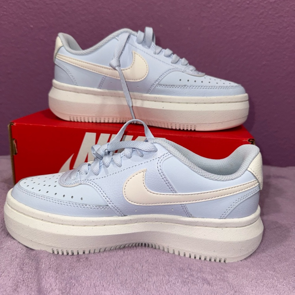 Nike Sky Court Vision Alta Baby Blue Sneakers